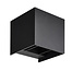 Fantasia Nuala outdoor wall light, black aluminium, IP54, 2x 5W COB LED, 3000K warm white, adjustable beam, 220-240V