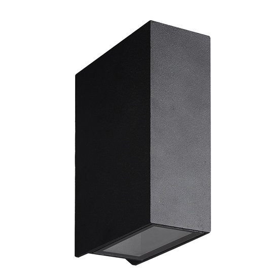 Fantasia BAKU LED-Außenwandleuchte schwarz, Licht oben und unten, IP54, 3000K, 93x44x125mm