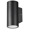 Fantasia TENGU schwarze Außenwandleuchte mit 2x3W COB-LED, 3000K, IP65, Licht nach oben und unten
