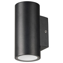 Black outdoor spot for wall or post 2x3W up and down IP65