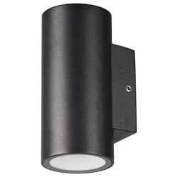 Fantasia TENGU zwarte wandlamp buiten 2x3W, IP65, op- en neerlicht