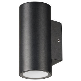 Black outdoor spotlight for wall or post 2x3W up and down IP65