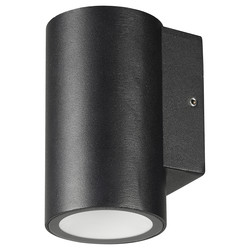 Spot extérieur noir pour mur ou poteau 1x3W avec downlight IP65