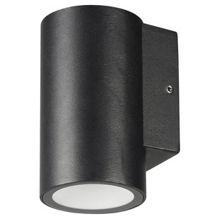 Spot extérieur noir pour mur ou poteau 1x3W avec downlight IP65