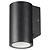 Foco de exterior negro para pared o poste 1x3W con downlight IP65