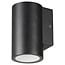Black outdoor spot for wall or post 1x3W with light down IP65