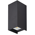 Applique étroite noire pour éclairage extérieur dessus et dessous