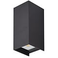 Fantasia ISIK black wall light IP54 - outdoor lamp with built-in COB LED, 3000K warm white