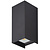 Black narrow wall lamp for outdoor light above and below