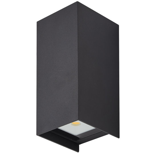 Black narrow wall lamp for outdoor light above and below