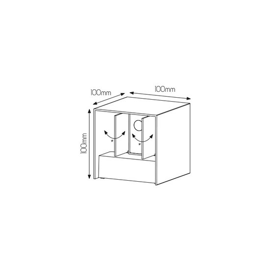 Applique noire orientable à LED puissantes IP54