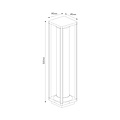 Fantasia Fantasia Kelso Gartenpfosten 500mm, mattschwarzes Aluminium und Glas, E27-Fassung max 15W, IP65 für außen