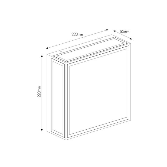 Aplique de pared rural negro encerrado en cristal para 2 luces E27