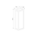 Aplique de pared Fantasia Kelso para exterior, aluminio y cristal, portalámparas E27 máx. 15W, negro mate, IP65, 265 mm de altura