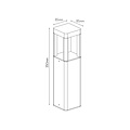 Black classy low bollard 7W with 4 open sides