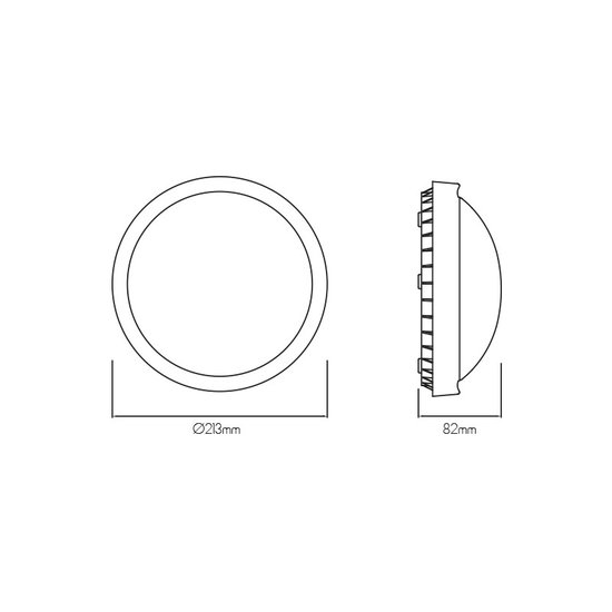 Fantasia Milo ronde wandlamp buiten, IP65, SMD LED 8W 840 lumen, 3000K warm wit, Ø213 mm