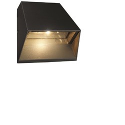 Black outdoor wall light LED 6.3W IP54 125mm high