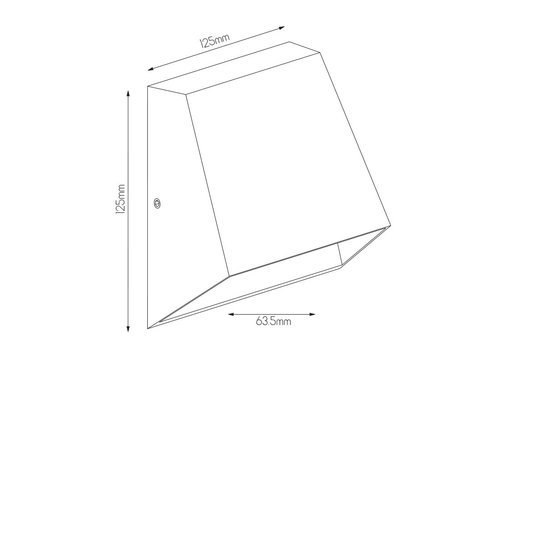 Applique murale exterieure noire LED 6.3W IP54 125mm haut