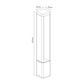 Fantasia Fantasia TUVA 2 tuinpaal in zwart aluminium, 650mm hoog, 7W COB LED 3000K, 595 lumen, IP65