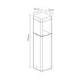 Black classy low bollard 7W with 2 open sides