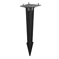 Black classy low bollard 7W with 2 open sides