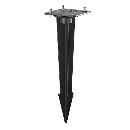 Schwarzer, hochwertiger Gartenmast 7W mit 2 offenen Seiten