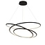 Fantasia Fantasia BOA lámpara colgante LED, forma espiral, negra, Ø90 cm, 105W 3000K, regulable, cable hasta 3 m