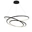 Fantasia Fantasia BOA LED Hängelampe, Spiralform, schwarz, Ø90 cm, 105W 3000K, dimmbar, Kabel bis 3 m