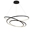 Lámpara colgante espiral grande negra 105W LED 90 cm y hasta 3m de suspensión