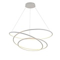 Large white spiral hanging lamp 105W LED 90 cm and up to 3m pendant