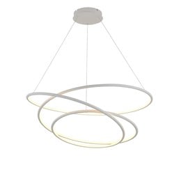 Large white spiral hanging lamp 105W LED 90 cm and up to 3m pendant