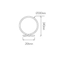 Elegant design table lamp white 25W 33 cm x 34 cm