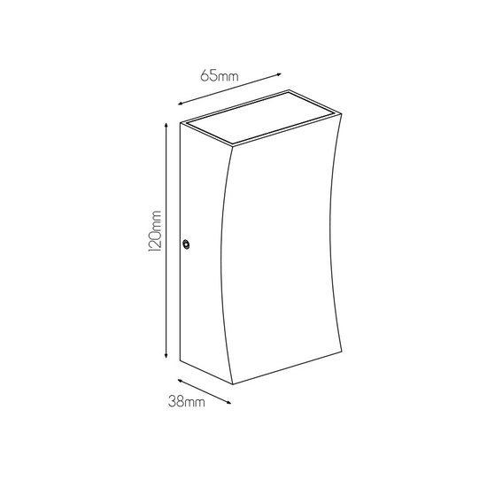 Applique design pour l'extérieur IP65 noire avec éclairage vers le haut et vers le bas