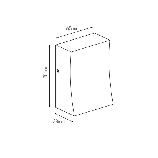 Aplique de diseño para exterior IP65 negro con luz hacia abajo