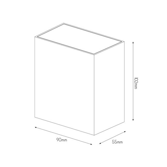 Compacte krachtige zwart wandlampje IP65