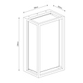 Black class wall lamp 9 Watt for outside