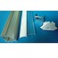 Profil LED 45° 1m long 12mm large avec plexi 18mm haut