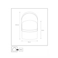 Lampe de table d'extérieur pratique printemps et été 10 cm Ø sangle verte
