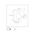 Modern black outdoor spotlight with motion detection 1x GU10