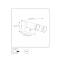 Modern double white outdoor spotlight with motion detection 2x GU10