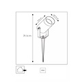 Modern white directional ground spotlight GU10 with ground picket