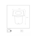Foco de suelo exterior Modest Beautiful cromo mate 10,8 cm