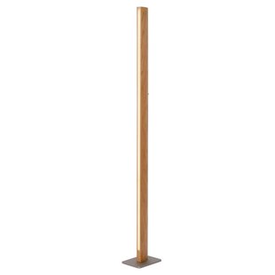 Lámpara de pie larga regulable color madera 32W 3000K