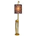 Stately giraffe matt gold/brass floor lamp E27