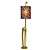 Statige giraf mat goud/messing vloerlamp E27