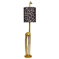 Stately giraffe matt gold/brass floor lamp E27