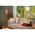 Stately giraffe matt gold/brass floor lamp E27