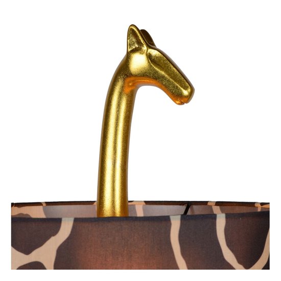 Stately giraffe matt gold/brass floor lamp E27
