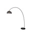 Magnifique lampadaire noir incurvé avec cage métallique E27