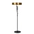Brass floor lamp with round shade E27 diameter 30cm